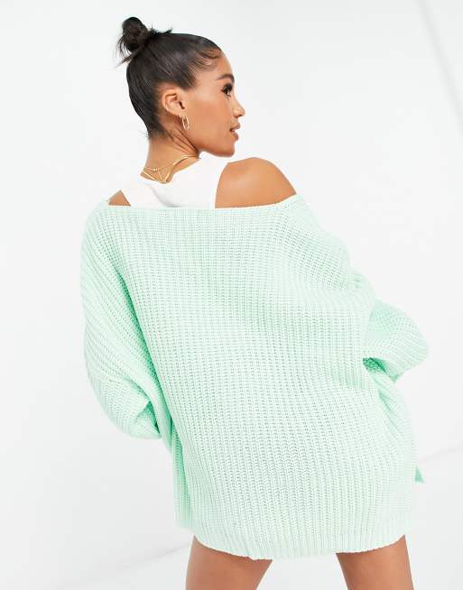 Missguided - Cardigan med flagermusærmer i mintgrøn, 2 af 4