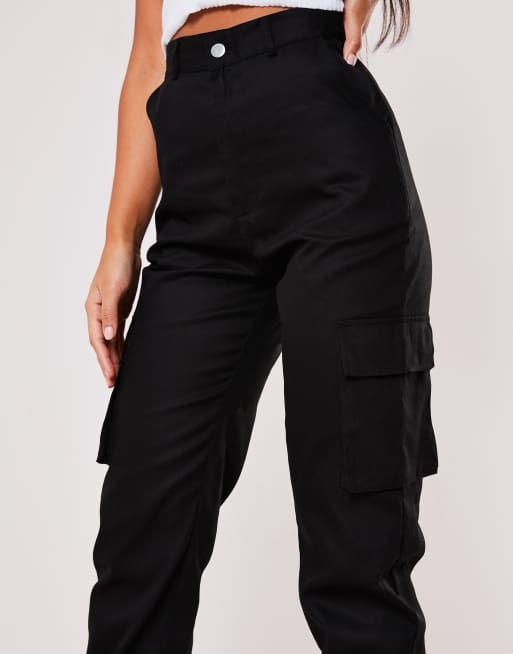 Missguided cargo pant in black