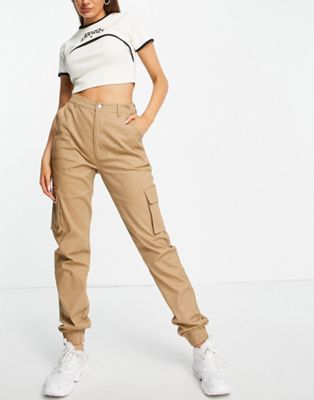 Missguided cargo trouser in sand