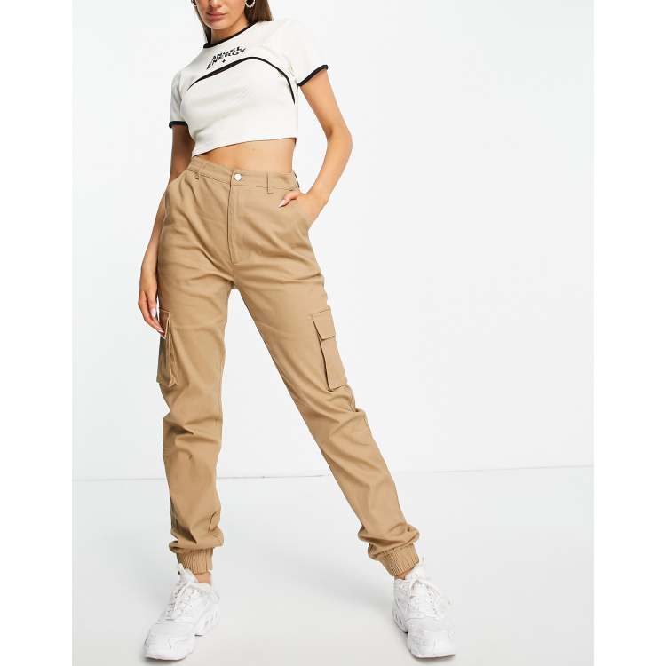 Missguided cargo trouser in sand