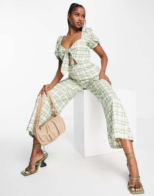 Missguided store green jumpsuit