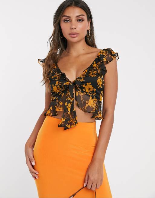 front tie bralette top