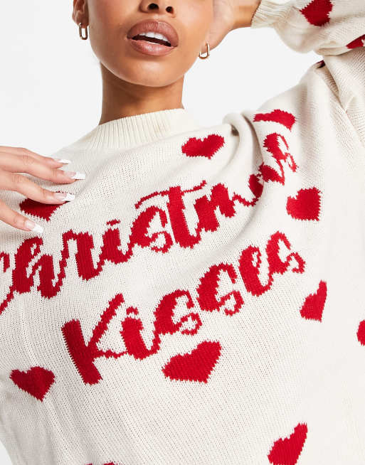 Sending Kisses Knit Sweater in Red Curves • Impressions Online Boutique