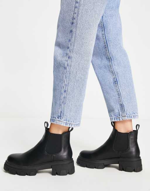 Black ankle 2024 boots missguided