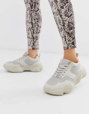 chunky grey sneakers