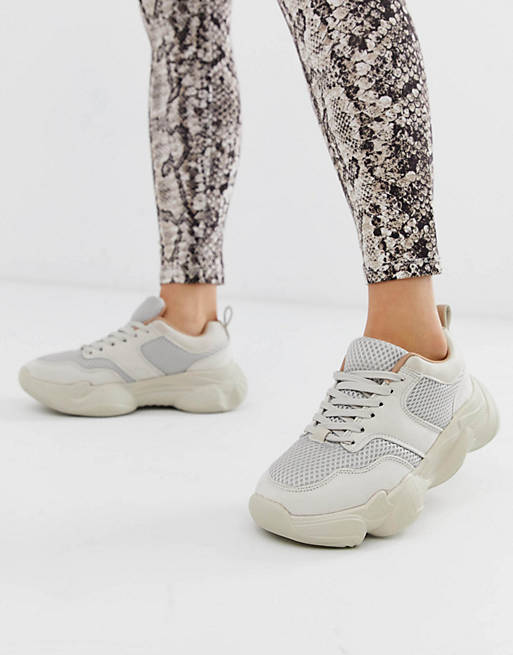 Missguided chunky sole trainers in grey | ASOS