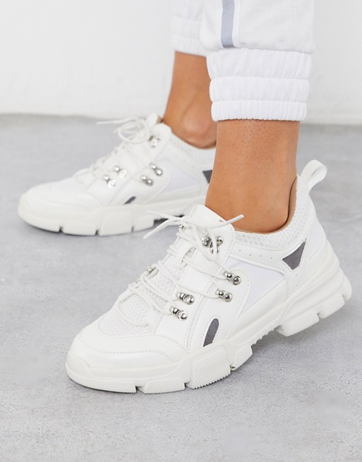 Missguided chunky trainer in white