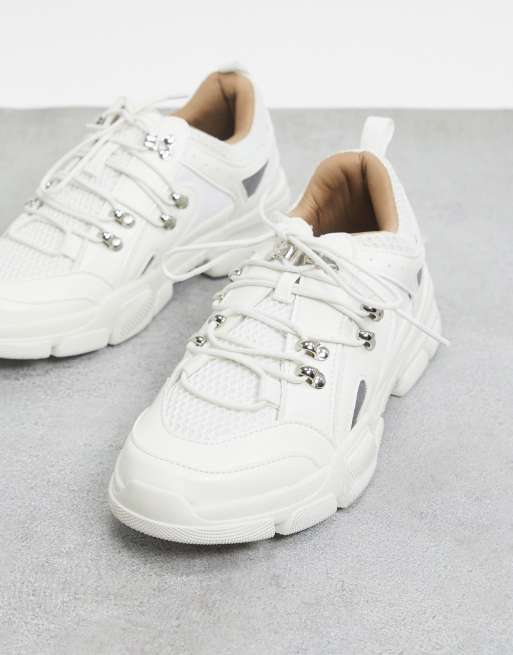 Missguided white store chunky trainers