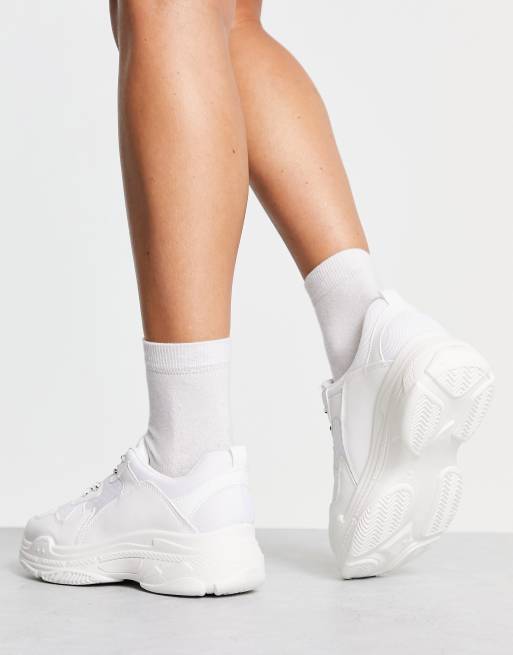 Missguided white chunky trainers on sale