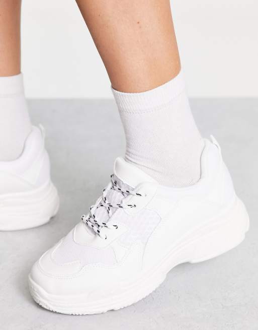 Missguided chunky trainer in white