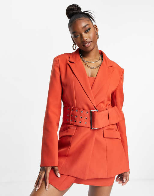 Missguided belted 2024 blazer dress