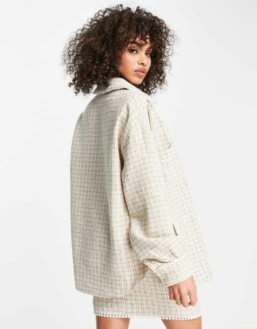 Missguided boucle outlet coat