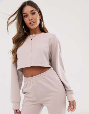 asos cropped sweatshirt