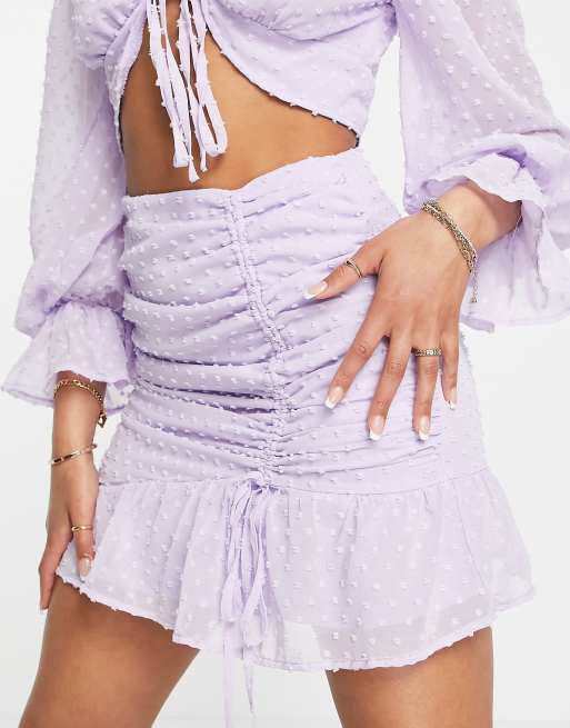 Ruched skirt outlet missguided