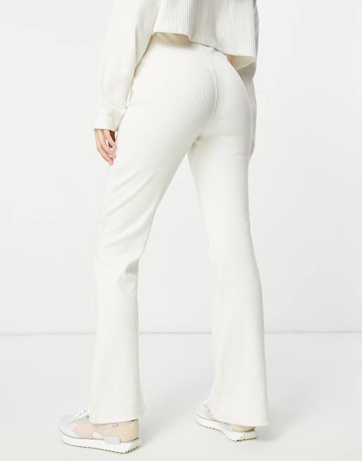 Petite Curvy Flare Pants in Twill