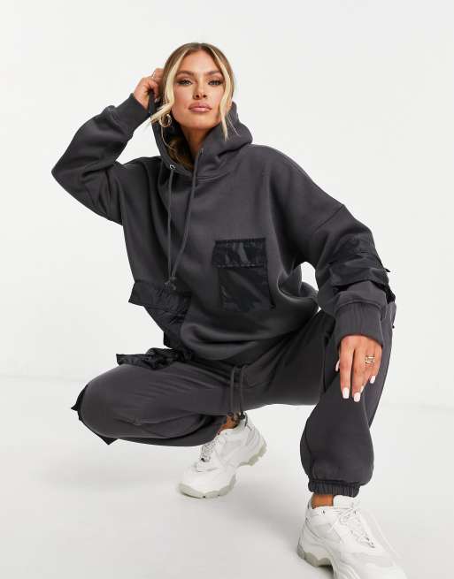 Missguided black hoodie on sale