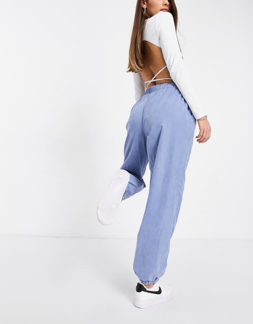 Missguided blue joggers cheap