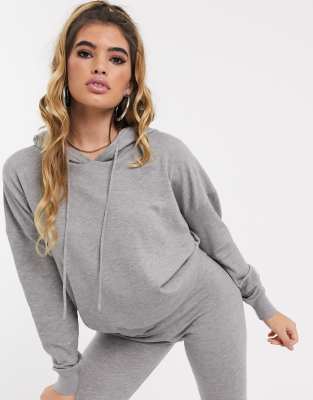 grey knitted hoodie