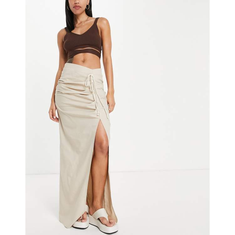 Black maxi skirt missguided best sale