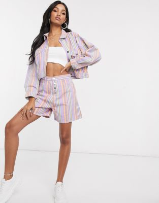 denim shorts co ord