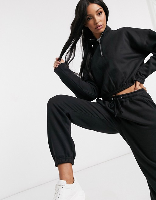 Missguided co-ord oversized joggers in black