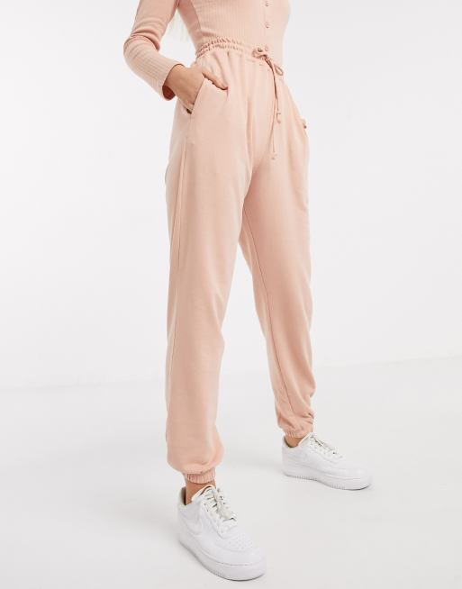 Missguided co-ord oversized joggers in blush, 4 of 4