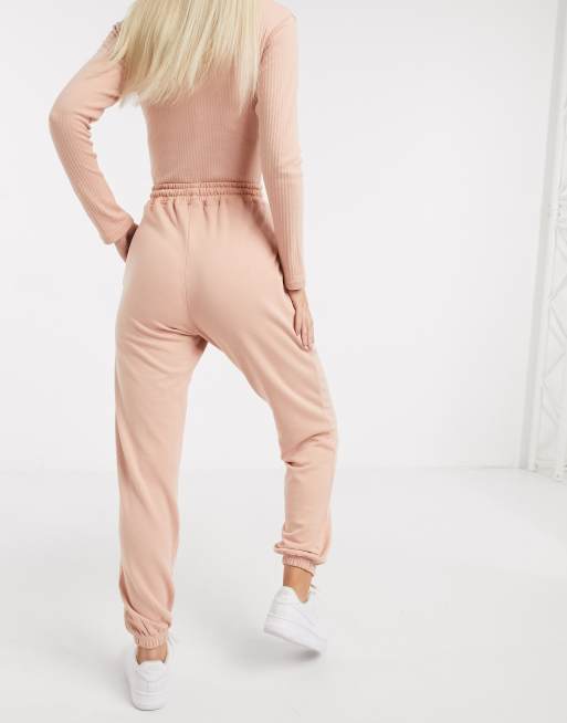 Missguided co-ord oversized trackies in blush, 2 of 4