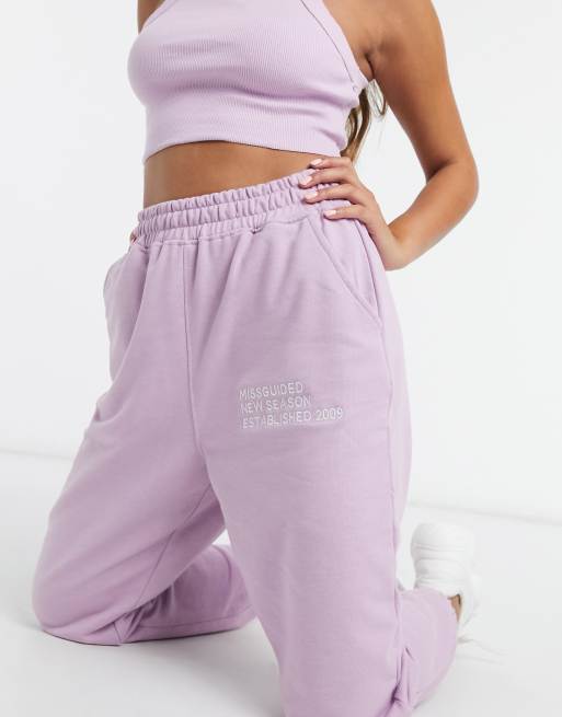 Missguided 2025 lilac joggers