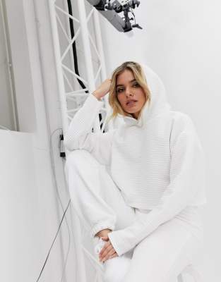 missguided white hoodie