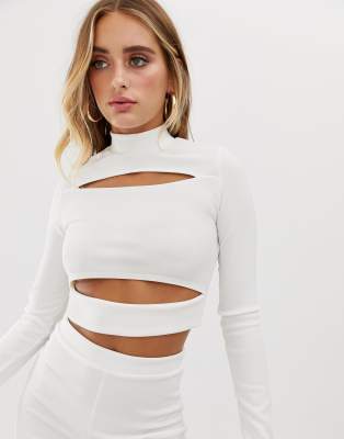 cut out high neck top