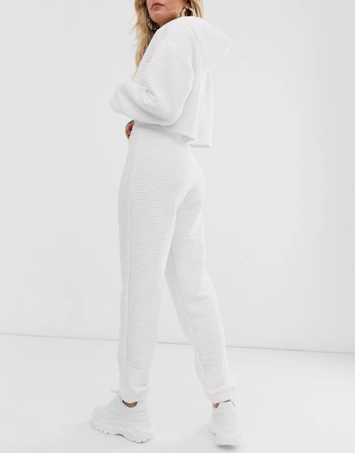 White discount joggers missguided