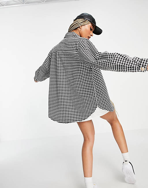 Tops Shirts & Blouses/Missguided co-ord shirt in houndstooth print 