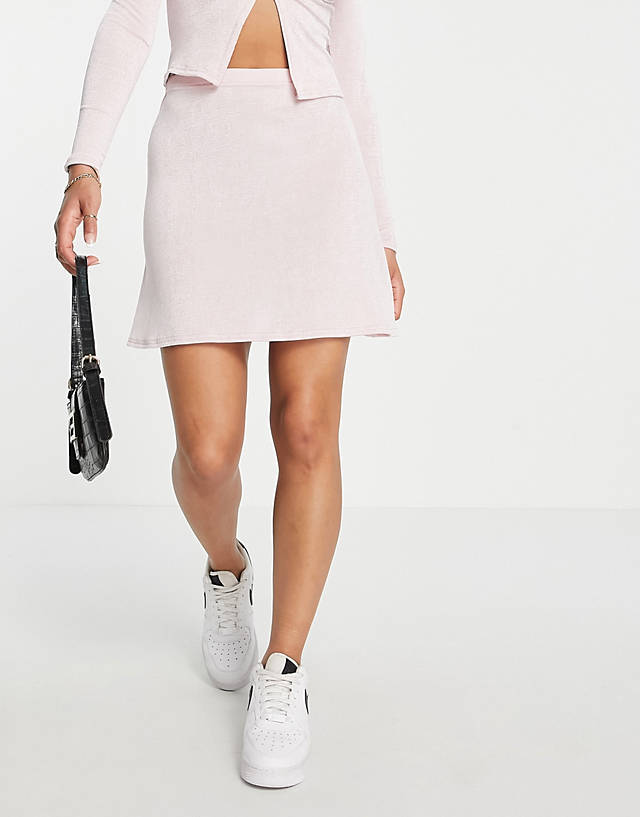 Missguided - co-ord slinky mini skirt in pink