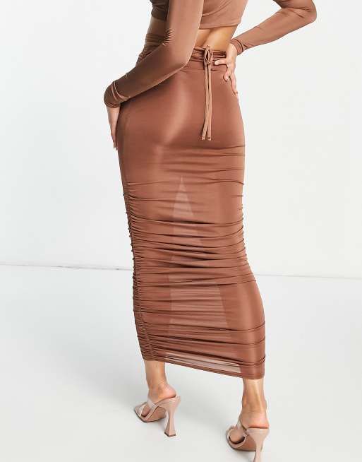 Ruched 2025 skirt missguided