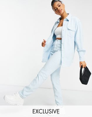 Missguided Missguided co-ord Wrath jeans in pale wash-Blue