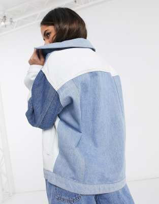 color block denim jeans