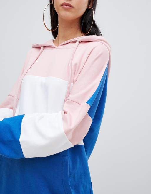 Missguided colour best sale block hoodie