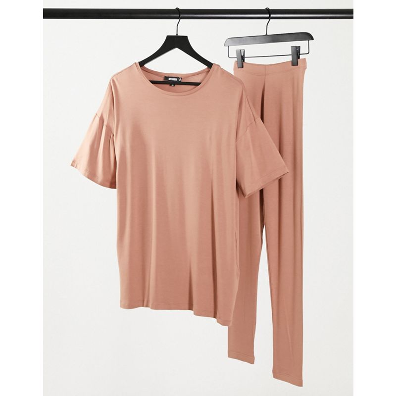  dRuaz Missguided - Completo T-shirt e leggings color cammello