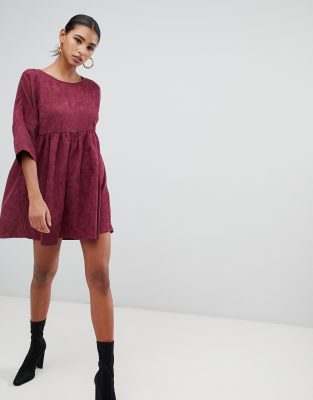 missguided cord smock dress