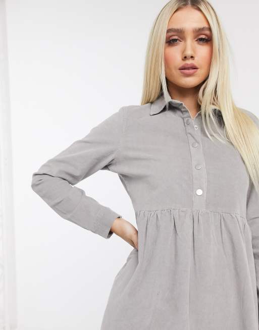 Missguided cord smock store dress