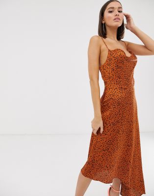 Missguided animal print asymmetric dress sale