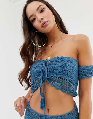 missguided crochet top