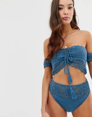 missguided crochet top