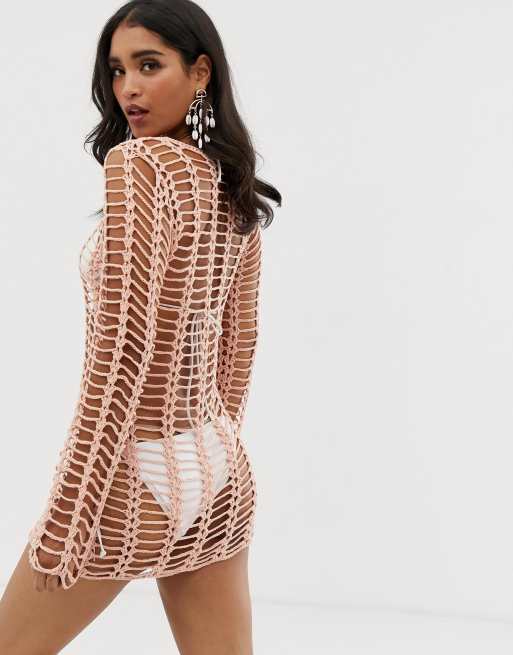 Missguided crochet deals jumper dress