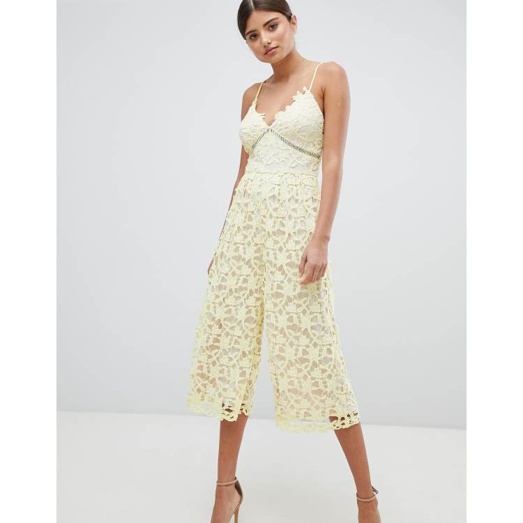 Missguided yellow hot sale jumpsuit