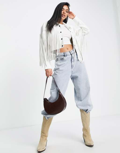 Cropped 2024 fringe jacket