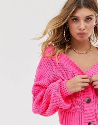 Missguided Petite diamond cable knit sweaters in pink