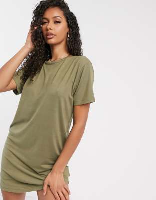 t shirt dress khaki