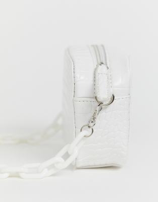 white croc bag