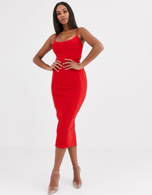 missguided red bodycon dress